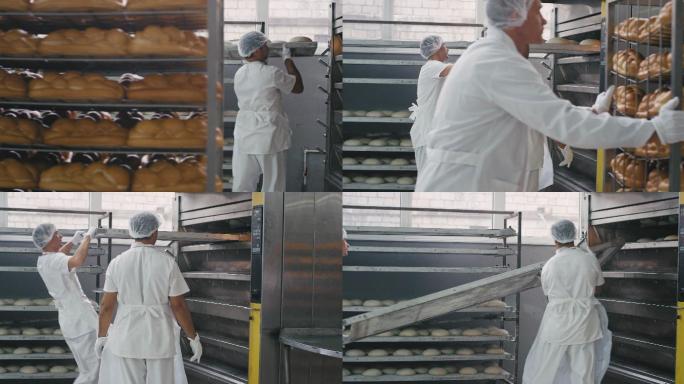 在一家大型面包房的工作过程