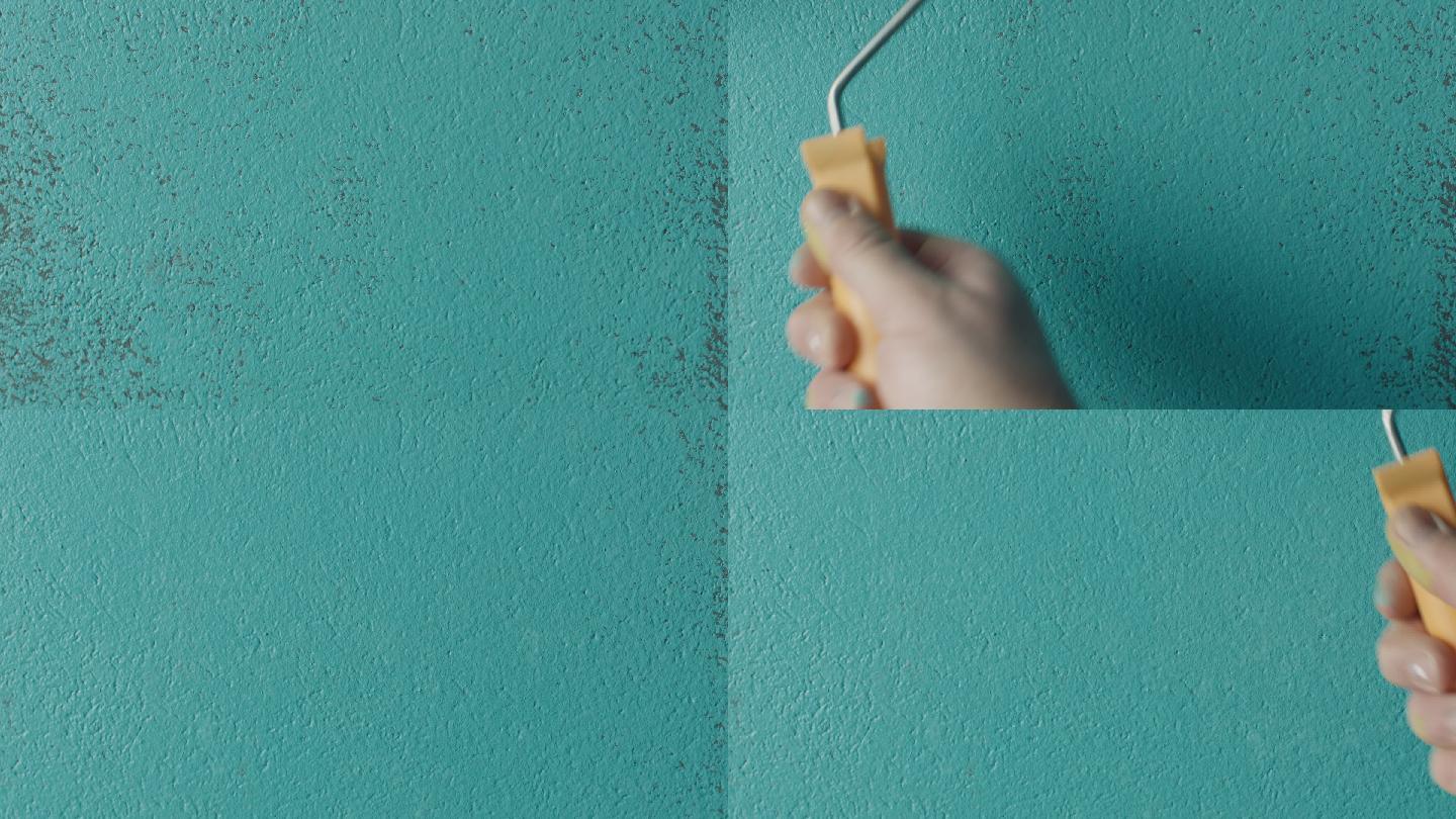粉刷墙壁粉刷滚子蓝色青色无0
