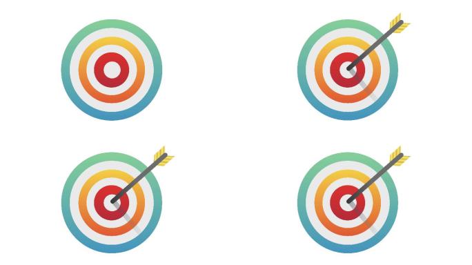 箭头击中目标的中心-成功的商业理念