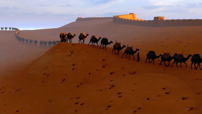 骆驼 沙漠 戈壁 长城 丝路 一带一路