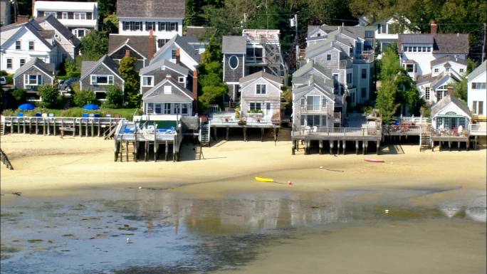 海滩房屋-鸟瞰图-马萨诸塞州