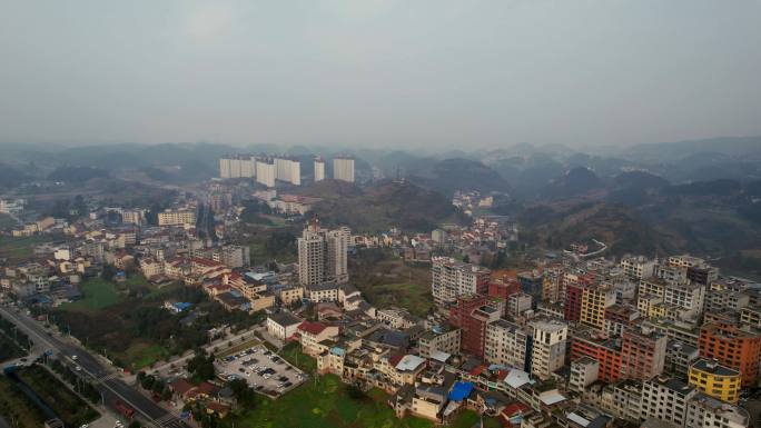 贵州遵义仁怀茅台坛厂乡镇城市航拍