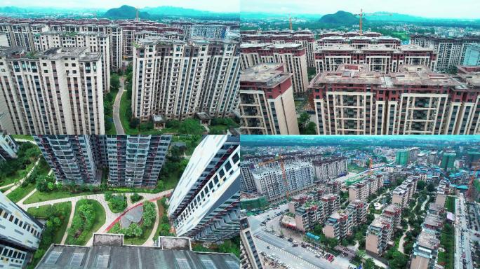 城市房地产楼盘建筑多镜头桂林航拍3分9秒
