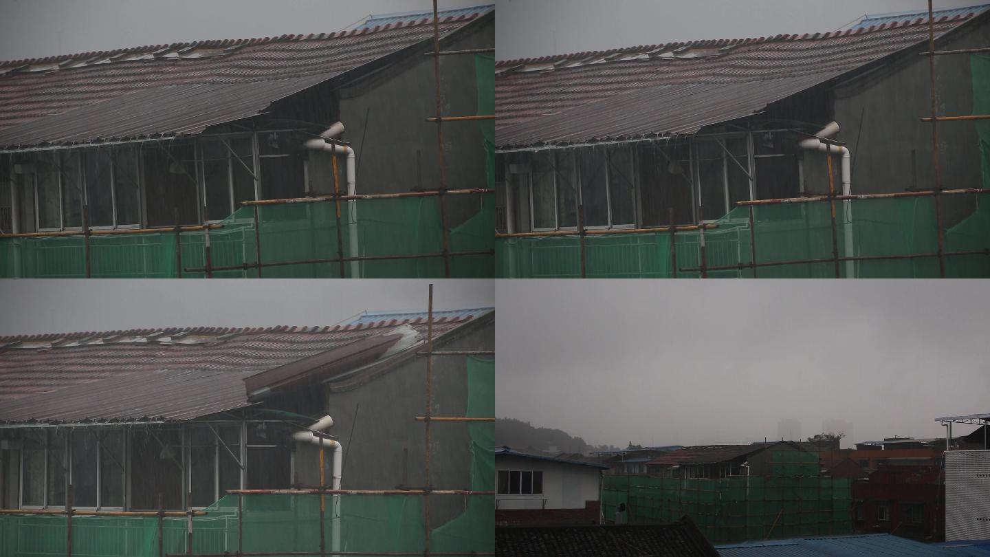 实拍雷雨闪电