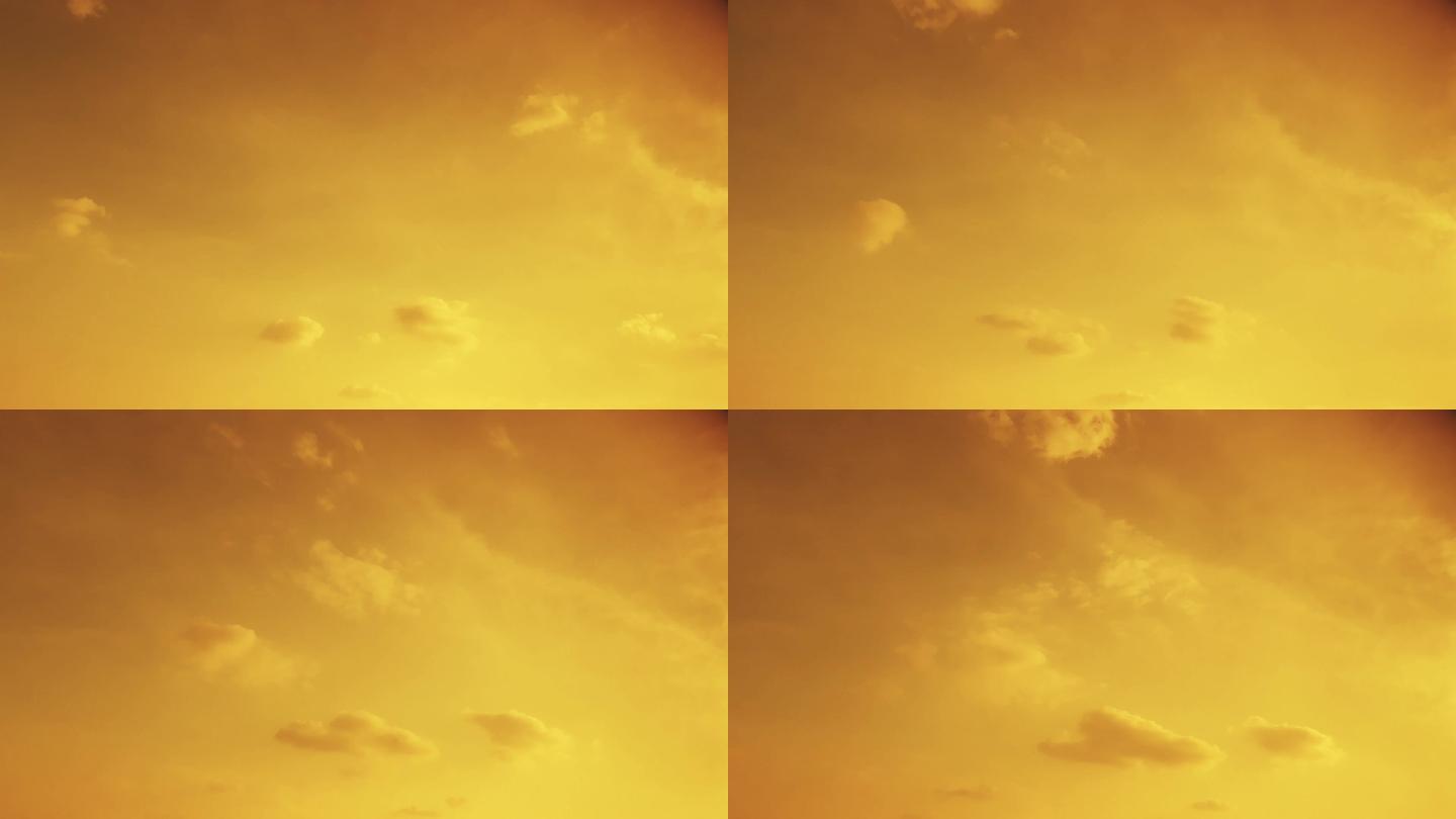 【HD天空】少云金色祥云金色背景暖阳云朵