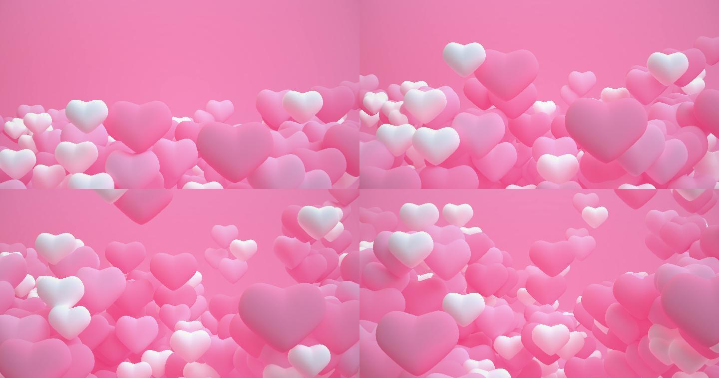 粉色心形循环动画背景