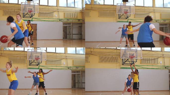 女子篮球比赛外国人锻炼培训