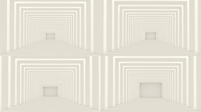 抽象光廊地板三维隧道