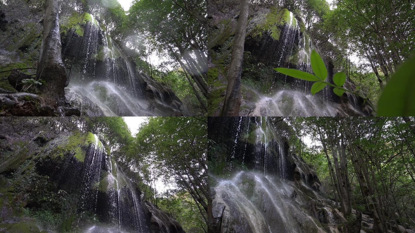 【4K】户外山间瀑布流水