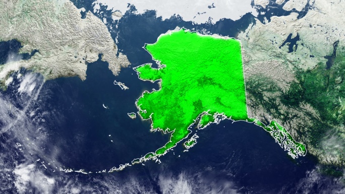 阿拉斯加数字地图卫星拍摄