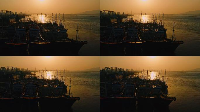 清晨的渔港