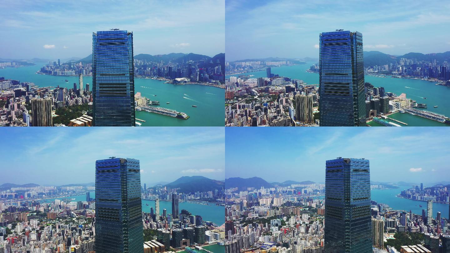 香港企业大厦无人机观