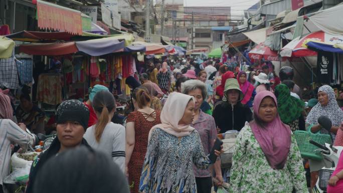 柬埔寨农村的市场 集市