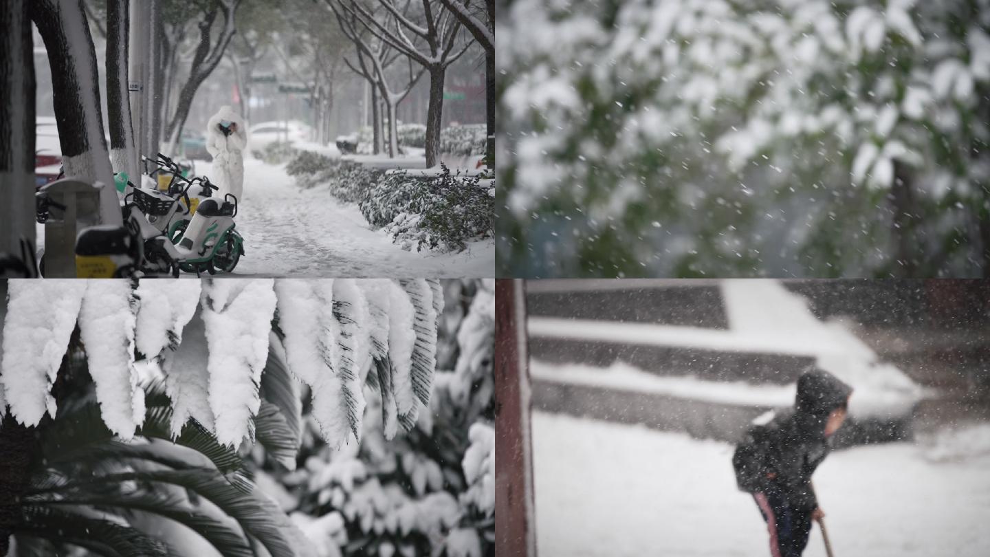 下雪慢动作唯美高速镜头