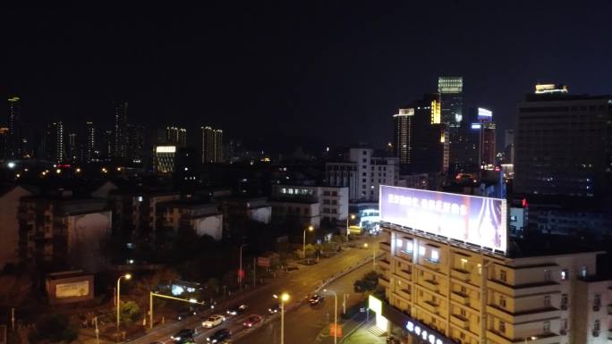 航拍无锡夜景