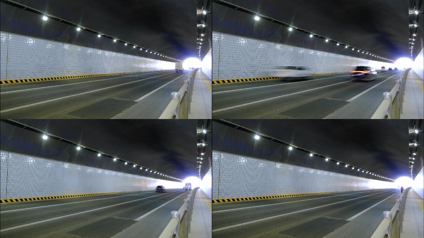 隧道车流延时摄影