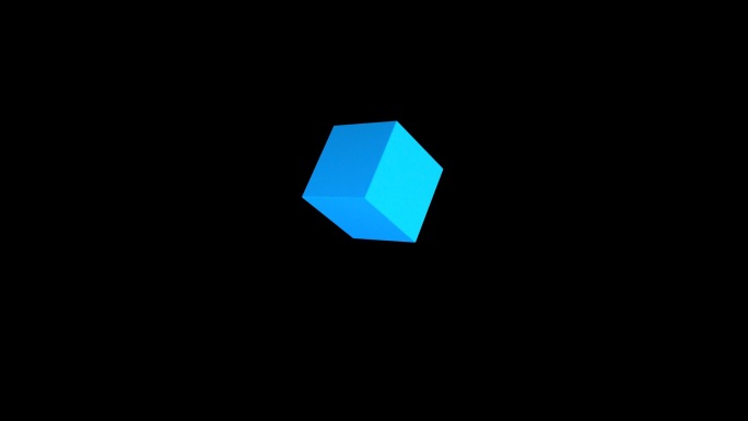 【原创】科技蓝色立方体旋转_素材