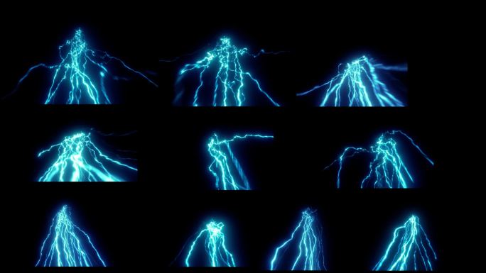 9组电影级高质量电流、闪电特效素材素材