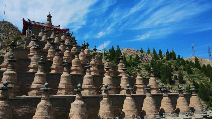 【合集】航拍青铜峡黄河大峡谷一百零八塔