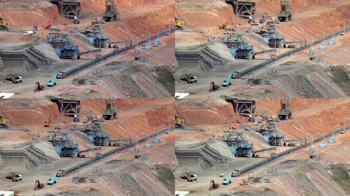 采矿机械矿山矿业实拍视频作业工作