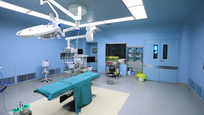 实拍现代化手术室全景运镜·