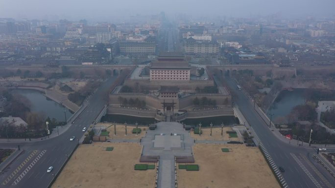 西安疫情期间城市空境西安封城