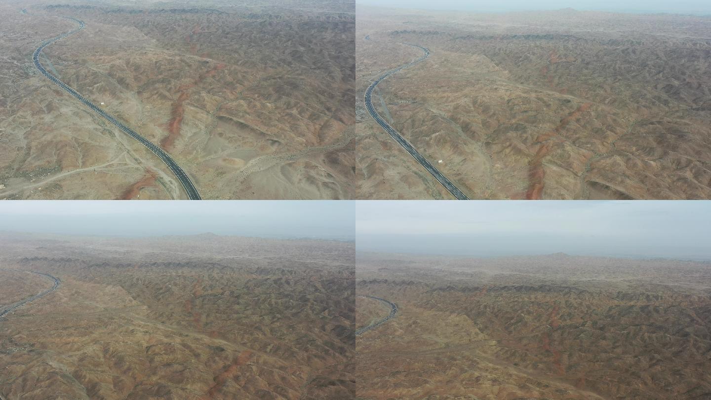 甘肃高速 荒漠戈壁 西北高速公路