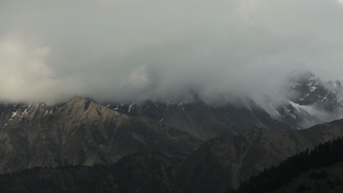 西藏林芝雪山全天延时