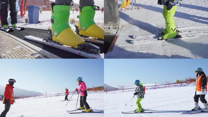 练习滑雪