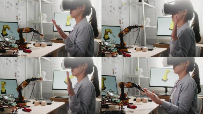 工程师们用虚拟仿真眼镜控制自动机器人