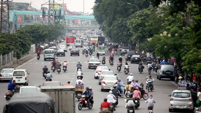 西贡街道的交通越南胡志明市