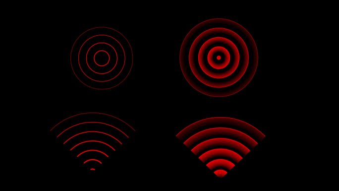4款红色无线电波脉冲信号4K带通道