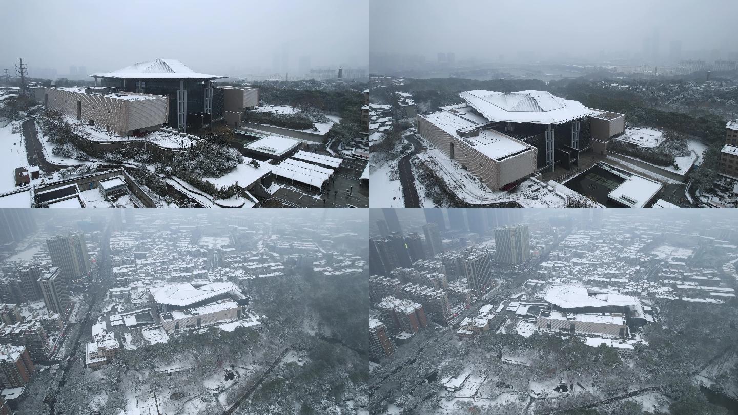 湖南省博物馆雪景