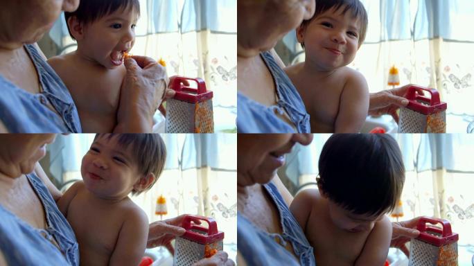 可爱的小男孩亲密互动温馨幸福TVC广告