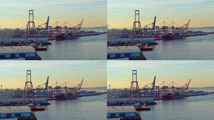 商业码头风景港口港湾海港水路运输国际贸易