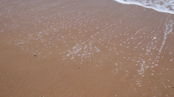 海沙滩海水沙子浪花泡沫升格