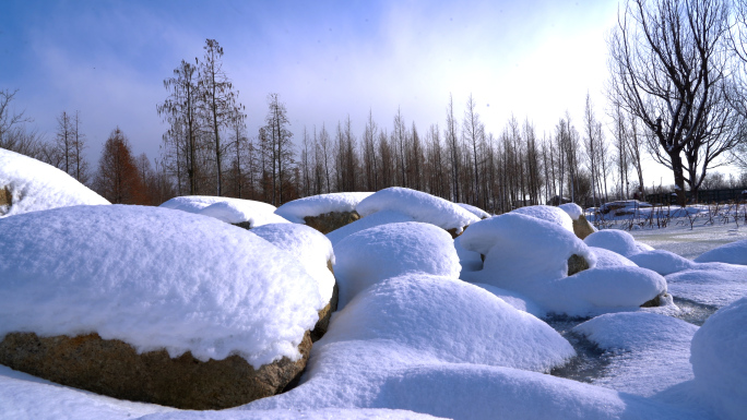 4K光影雪景唯美6条素材