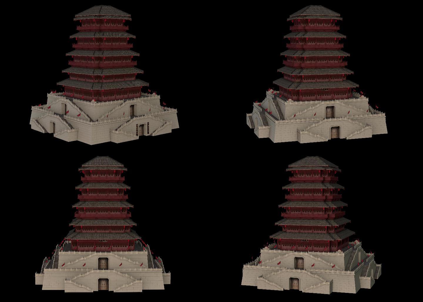 汉城湖 大风阁 3D模型