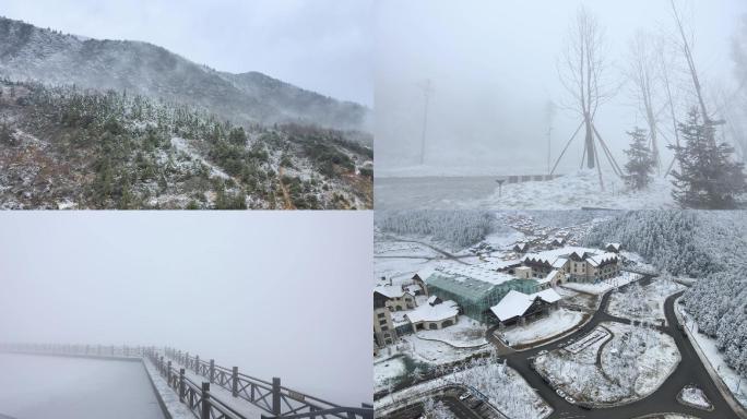 重庆南天湖景区雪景素材