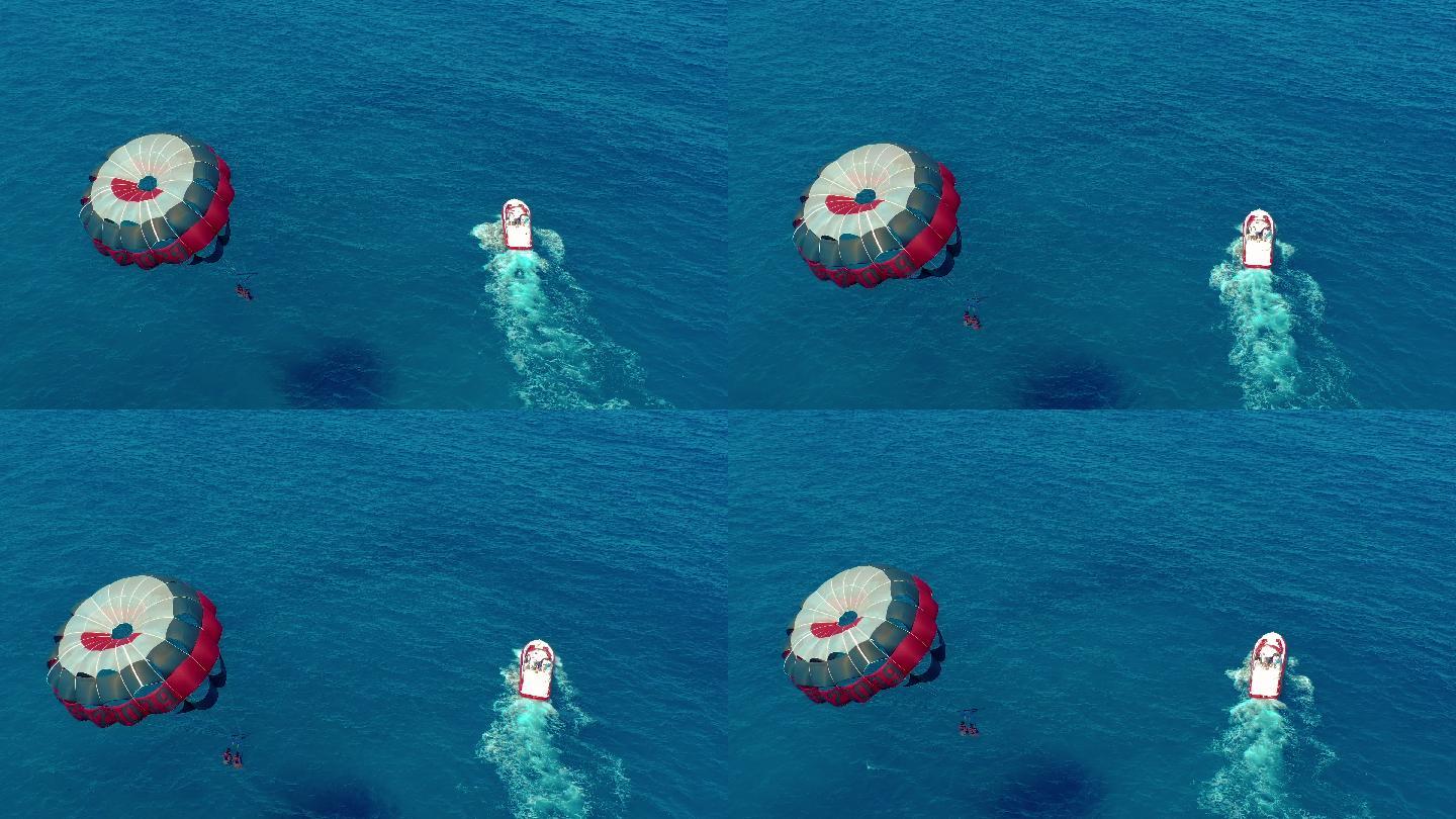 海上极限运动游艇滑翔伞
