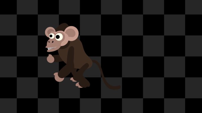 猴子动画【带通道】