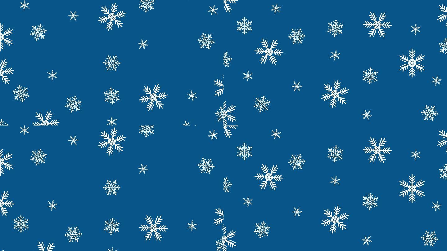圣诞雪花动画图形卡通二维星光下雪