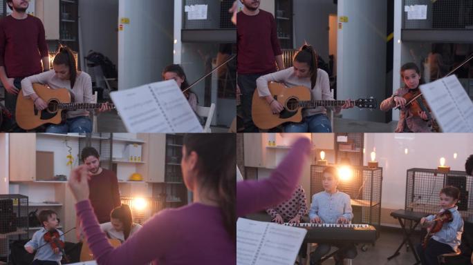 音乐教学实拍视频素材宣传片学习乐器弹奏青