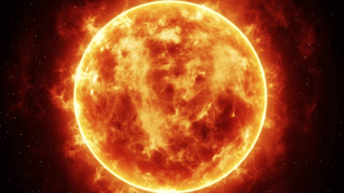 太阳耀斑背景太阳光炽热星球火球特效