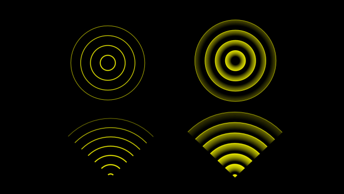 4款黄色无线电波脉冲信号4K带通道