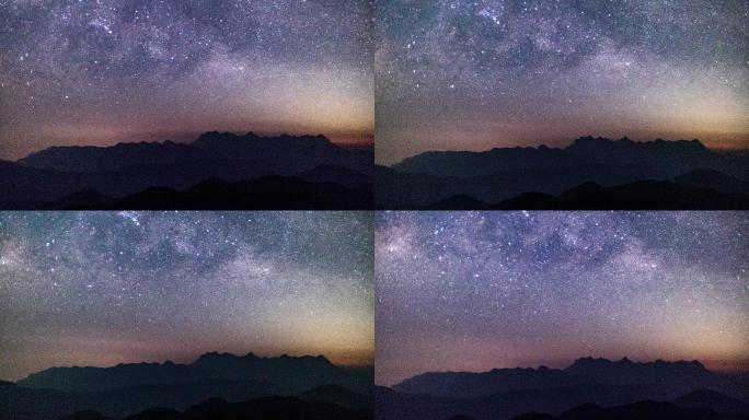 美丽的星河梦幻银河星空极光延时流星雨唯美