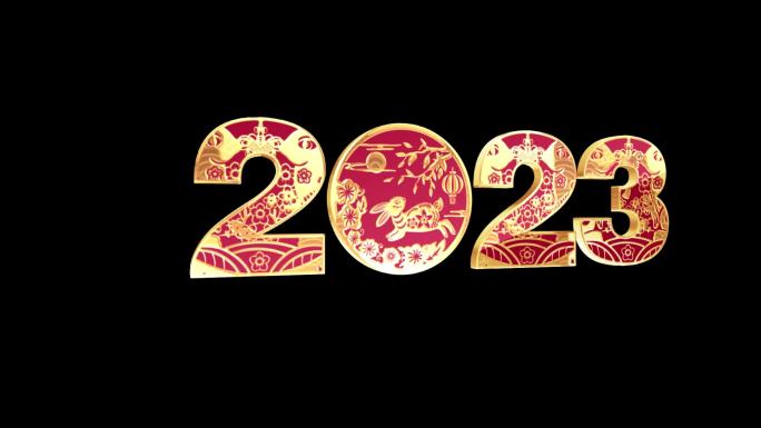 2023兔年LOGO标志转场_1视频素材