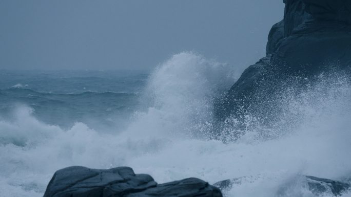 海岸风暴潮-升格动画