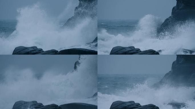海岸风暴潮-升格动画