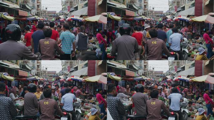 柬埔寨农村的市场 集市